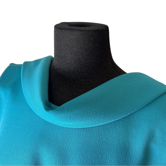 Vintage 1950s 1960s Handmade Blue Rhinestone Sparkle Accented Dress Small/Medium - Picture 5 of 13